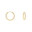 22K Yellow Thin Hoop Earrings (3.1 Gms)
