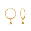 22K Yellow Beaded Jhumka Hoop Earrings (7.8gm)
