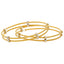 22K Yellow & White Gold Beaded Bangle Set of 2 (16.9gm)