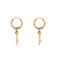 22K Yellow & White Gold Beaded Hoop Earrings (3.2gm)