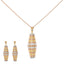 22K Multi-Tone Gold Necklace Set (13.3gm)