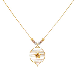 22K Multi-Tone Gold Beaded Chain (8.3gm)