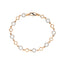 18K Rose Gold & CZ Geometric Link Bracelet (5.8gm)
