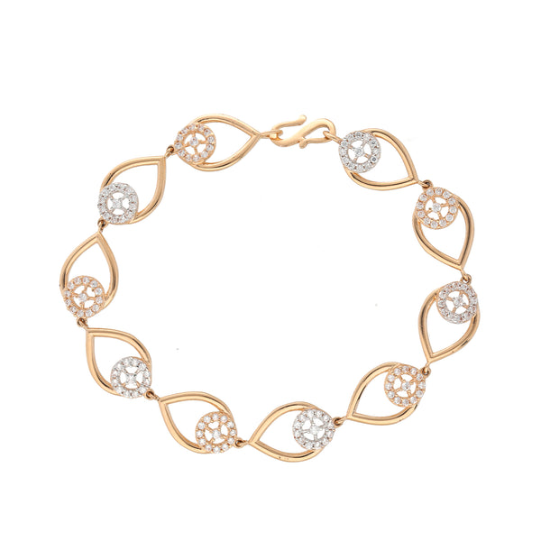 18K Rose Gold & CZ Bracelet (8.3gm) | 


Make a statement of elegance with this 18K rose gold and cubic zirconia bracelets by Virani Je...
