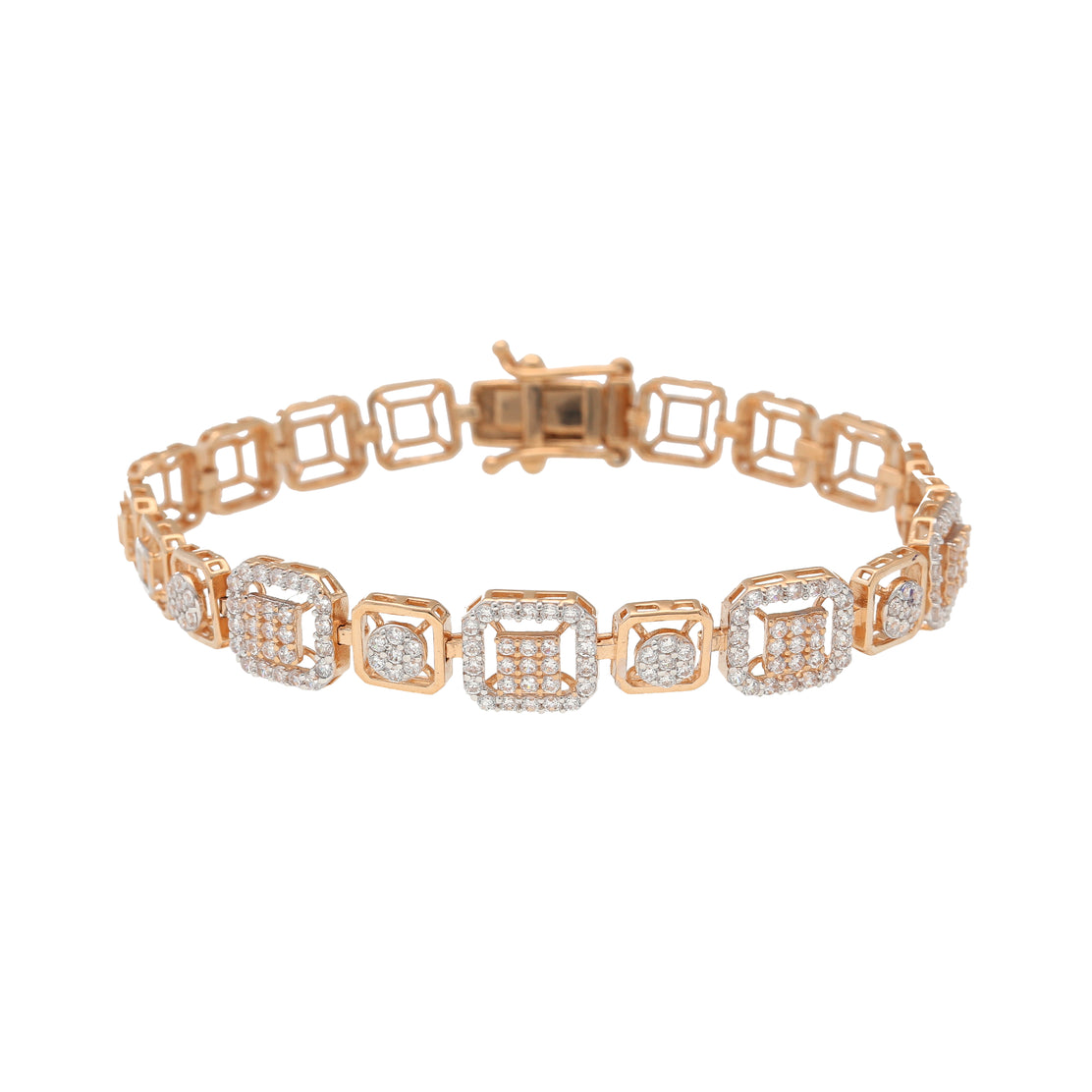 Rose gold cubic zirconia bracelet discount