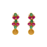 22K Yellow Gold, Emerald & Ruby Earrings (11gm) | 


Discover the essence of elegance with this vibrant pair of 22k Indian gold and gemstone earrin...