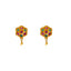 22K Yellow Gold, Emerald & Ruby Earrings (4.5gm)