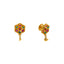 22K Yellow Gold, Emerald & Ruby Earrings (4.5gm)