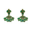 22K Yellow Gold & Emerald Earrings (14.2gm)