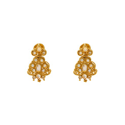 22K Yellow Gold & CZ Earrings (8gm)