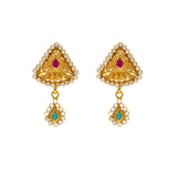 22K Yellow Gold, CZ, Emerald & Ruby Earrings (13.7gm) | 


Embrace the epitome of luxury with Virani Jewelers' collection of gold earring by adorning you...