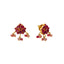 22K Yellow Gold & Ruby Earrings (7.8gm)