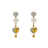 22K Yellow Gold, CZ & Pearl Earrings (6.6gm) | 


Experience the enchantment of these 22k gold and gemstone earrings by Virani.   These gold ear...