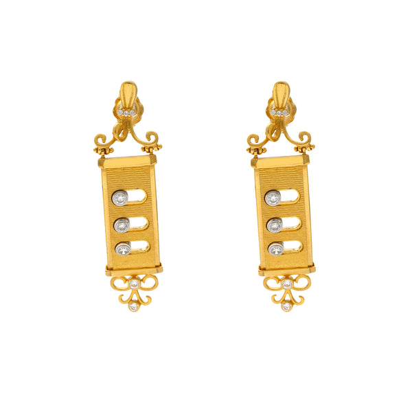 22K Yellow Gold & CZ Earrings (13gm) | 


Discover the allure of these 22k gold earrings, meticulously crafted to embody fine gold jewel...