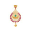 22K Yellow Gold, Ruby & Emerald Pendant (5.6gm)