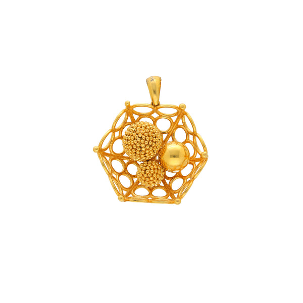 22K Yellow Gold Artisanal Pendant (9.6gm) | 




Indulge in the luxury of fine gold jewelry with this unique 22k gold pendant by Virani Jewel...