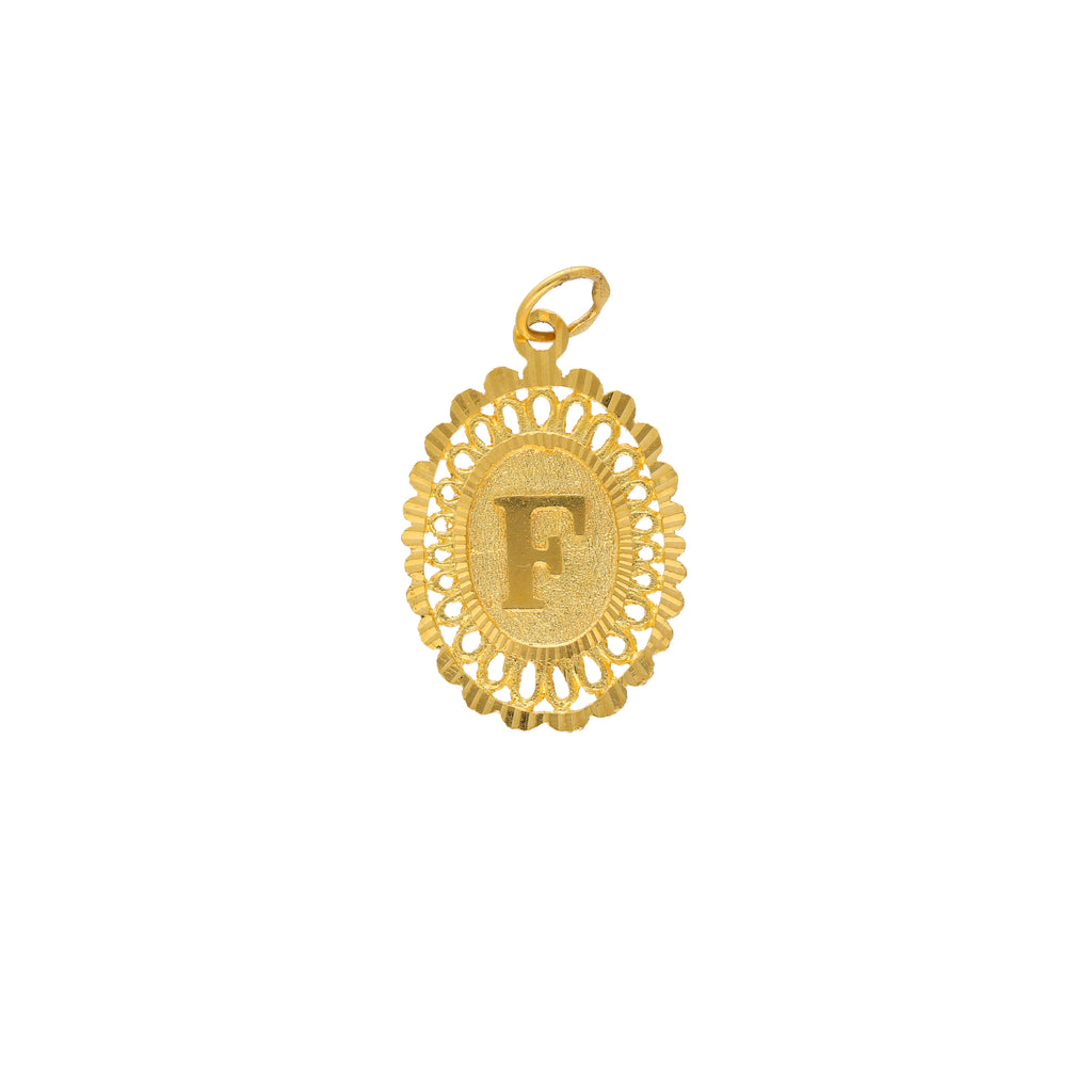 22K Yellow Gold Letter F Initial Pendant (4gm) | 




Adorn yourself in luxury with this stylish 22k gold pendant by Virani Jewelers. With its ini...