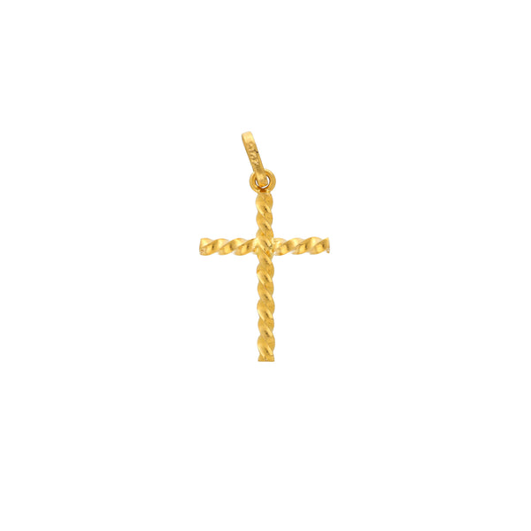 22K Yellow Gold Cross Pendant (3.1gm) | 




Discover the joy of adorning yourself with this 22k gold cross pendant by Virani Jewelers, a...