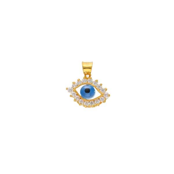 22K Yellow Gold & CZ Evil Eye Pendant (2.1gm) | 




Experience the allure of adorning your neck with this 22k gold pendant by Virani Jewelers, a...