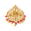 22K Yellow Gold Ramparivar Pendant w/ Emeralds, Rubies and CZ (18.3gm)