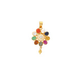 22K Yellow Gold, Kundan, Gems & Pearl Pendant Set (10.6gm) | 


Celebrate the splendor of Indian gold with this divine 22k gold pendant and earring set from V...