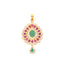 22K Yellow Gold, Emerald & Ruby Pendant Set (16.1gm)