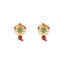 22K Yellow Gold, Emerald & Ruby Pendant Set (16.1gm)