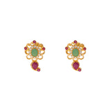 22K Yellow Gold, Emerald & Ruby Pendant Set (16.1gm) | 


Elevate your aura with this splendid Indian gold pendant and earring set.   Handcrafted with 2...