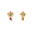 22K Yellow Gold, Emerald & Ruby Pendant Set (16.1gm)