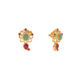 22K Yellow Gold, Emerald & Ruby Pendant Set (16.1gm) | 


Elevate your aura with this splendid Indian gold pendant and earring set.   Handcrafted with 2...