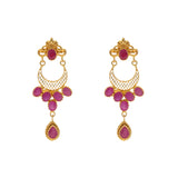 22K Yellow Gold & Ruby Pendant Set (20.5gm) | 



Embrace the divine allure of this 22K gold ruby pendant and drop-earrings set, a tribute to t...