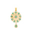 22K Yellow Gold & Emerald Pendant Set (13.1gm)