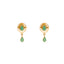22K Yellow Gold & Emerald Pendant Set (13.1gm)