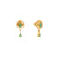 22K Yellow Gold & Emerald Pendant Set (13.1gm)