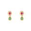 22K Yellow Gold, Ruby & Emerald Pendant Set (14.3gm)