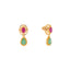 22K Yellow Gold, Ruby & Emerald Pendant Set (14.3gm)