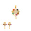 22K Yellow Gold, Kundan & Gemstone Pendant Set (12.6gm)