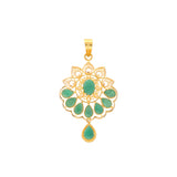 22K Yellow Gold & Emerald Pendant Set (12.2gm) | 


Celebrate the opulence of Indian gold jewelry by Virani with this divine 22k gold pendant and ...