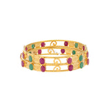 22K Yellow Gold Temple Bangle Set of 2 w/ Emerald & Ruby (30gm) | 


Elevate your wrist wear with these captivating Indian gold bangles by Virani Jewelers.   Craft...