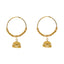 22K Yellow Gold Jhumka Hoop Earrings (17.5gm)