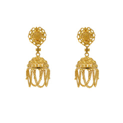 22K Yellow Gold Jhumka Earrings (11.1gm)