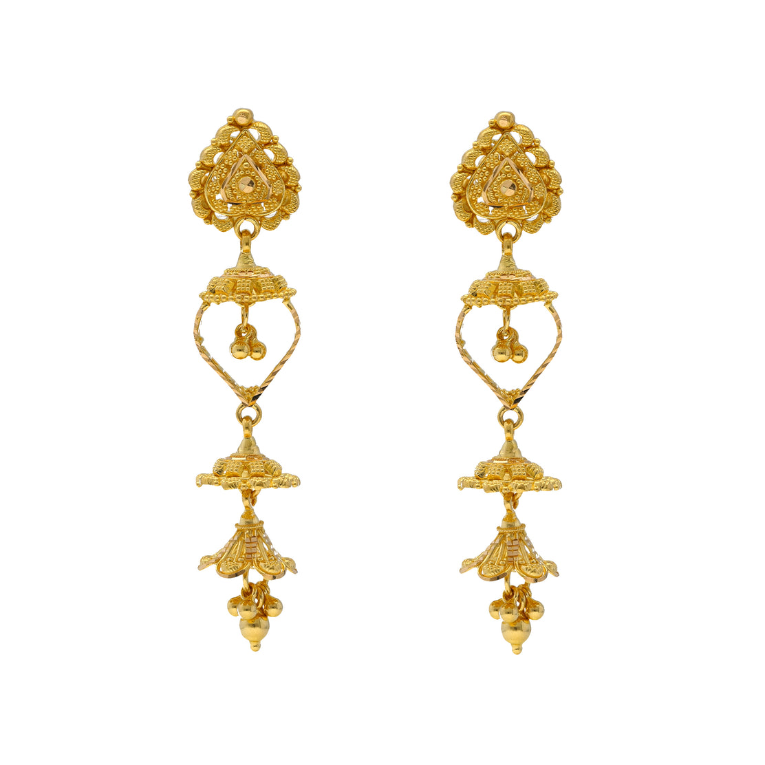 Buy Gold Plated Jhumka/double Layered Light Weight Jhumka/temple  Jewelry/south Indian Earrings/gold Pearl Jhumka/traditional Earrings/wedding  Online in India - Etsy
