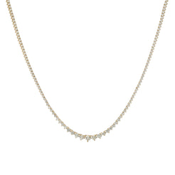 Diamond Solitaire Necklace in Yellow Gold, 5.7 ct