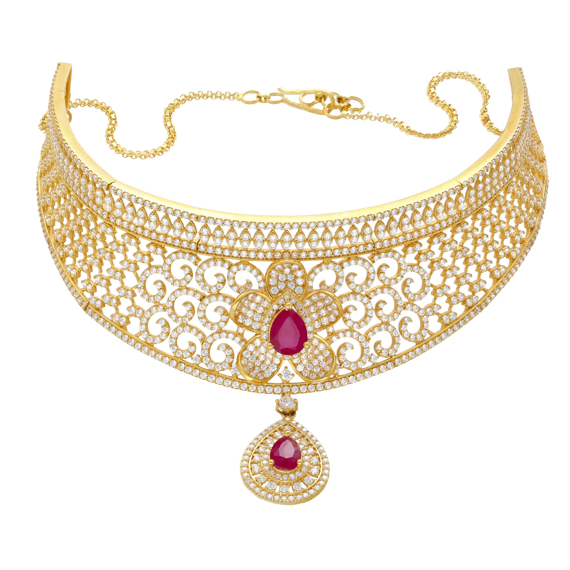 MRJ Bright Yellow 25g Choker Gold Necklace, Premium Box at best price in  Chennai