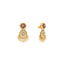 22K Yellow Gold Antique Choker Necklace Set w/ Emerald, Ruby, CZ, & Pearls (38.2gm)