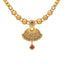 22K Yellow Gold Antique Choker Necklace Set w/ Ruby & CZ (42.6gm)