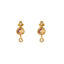 22K Yellow Gold Antique Necklace Set w/ Ruby & CZ (38.8gm)