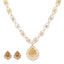 22K Multi-Tone Gold Floral Jewelry Set (24.6gm)