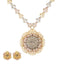 22K Multi-Tone Gold Floral Jewelry Set (23.8gm)