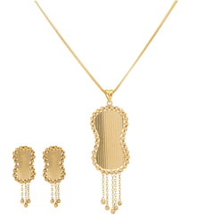 22K Multi-Tone Gold Pendant Set (14.8gm)